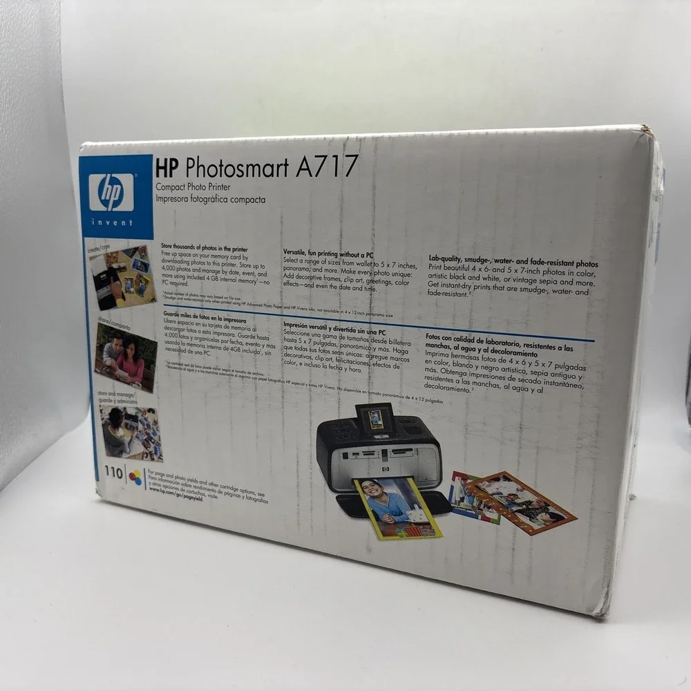HP Photosmart A717-Compact Digital Inkjet-Photos Up 5x7 Printer